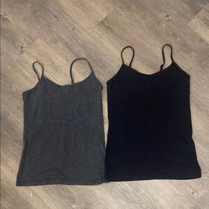 Black and Gray Spaghetti Strap Tanktops